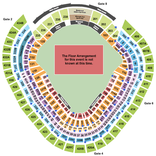 Yankee Stadium Jay-Z Seating Chart